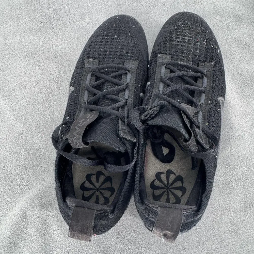 Nike Air VaporMax 2021 Flyknit GS Triple Black Shoes 5Y DB1550-001